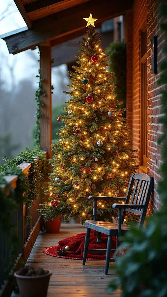festive mini balcony tree