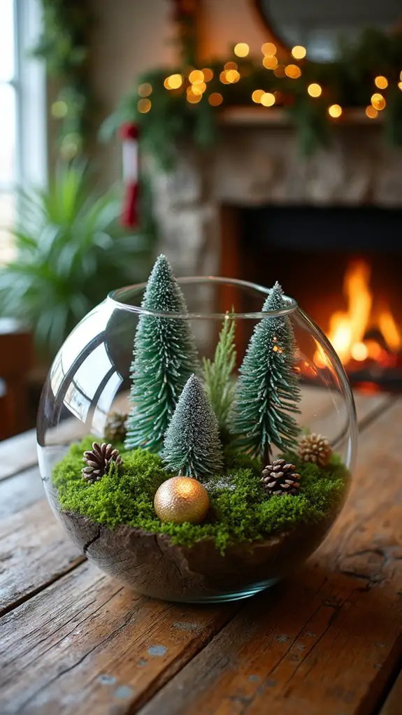 festive miniature terrarium decor