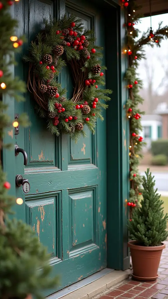 festive natural grapevine wreath
