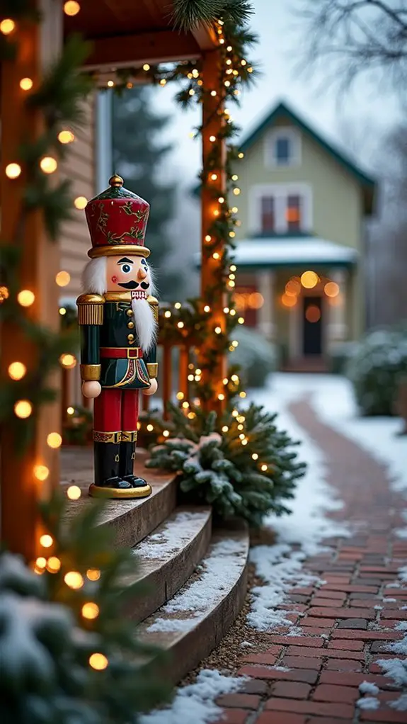 festive nutcracker holiday display