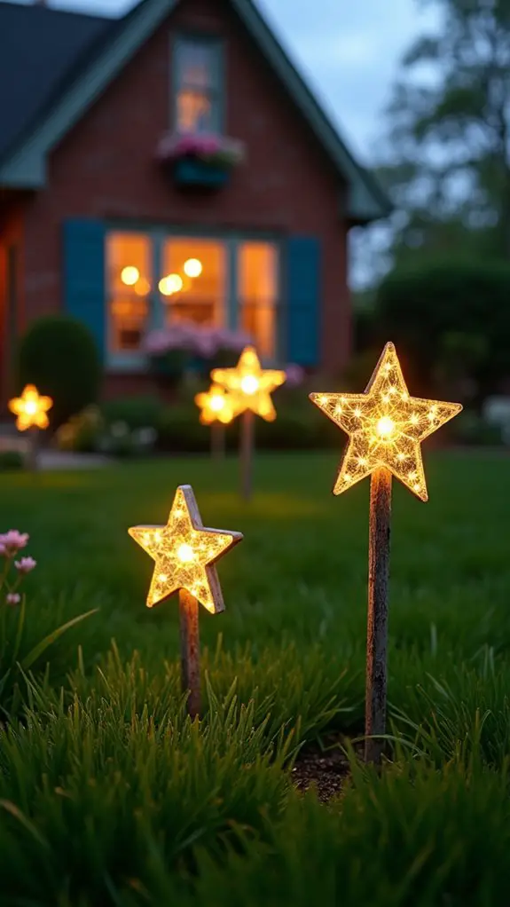 festive outdoor lighting stakes