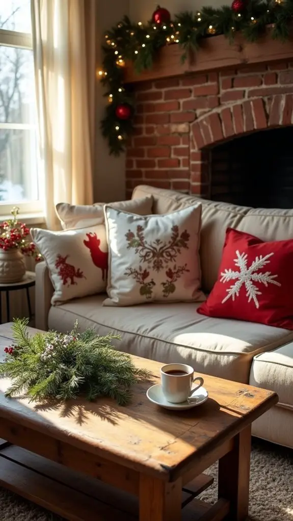 festive pillows for comfort