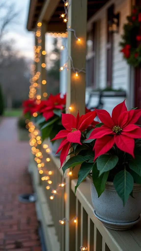 festive poinsettia holiday decor