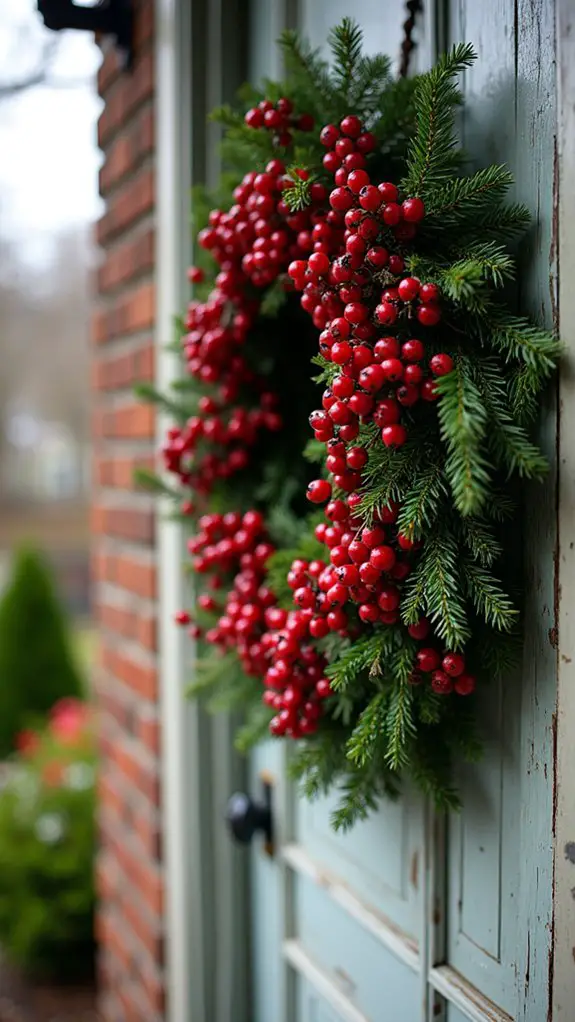 festive red berry wreath
