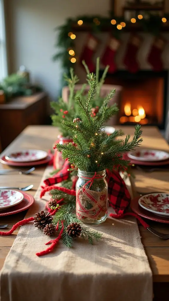 festive ribbon table decor
