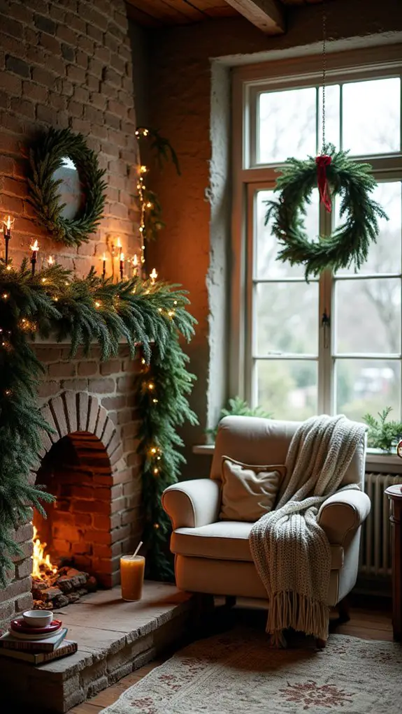 festive sparkling garland displays