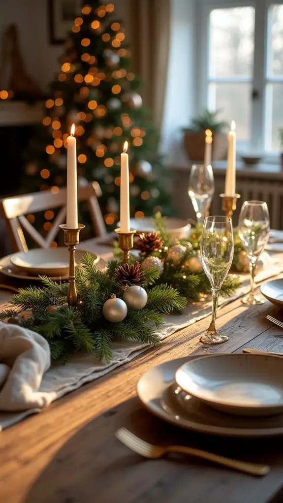 festive textured vibrant tablescape