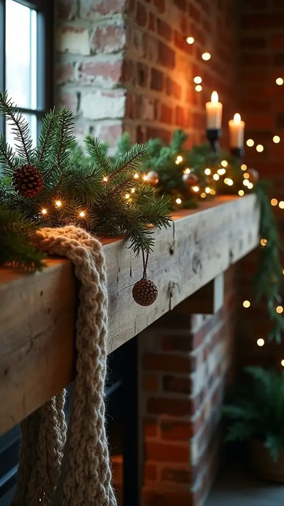 festive wooden beam decorations