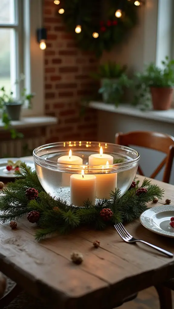 floating candles festive decor