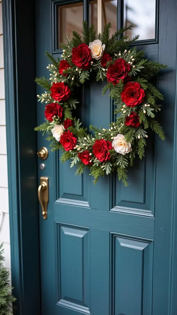 floral christmas wreath creation