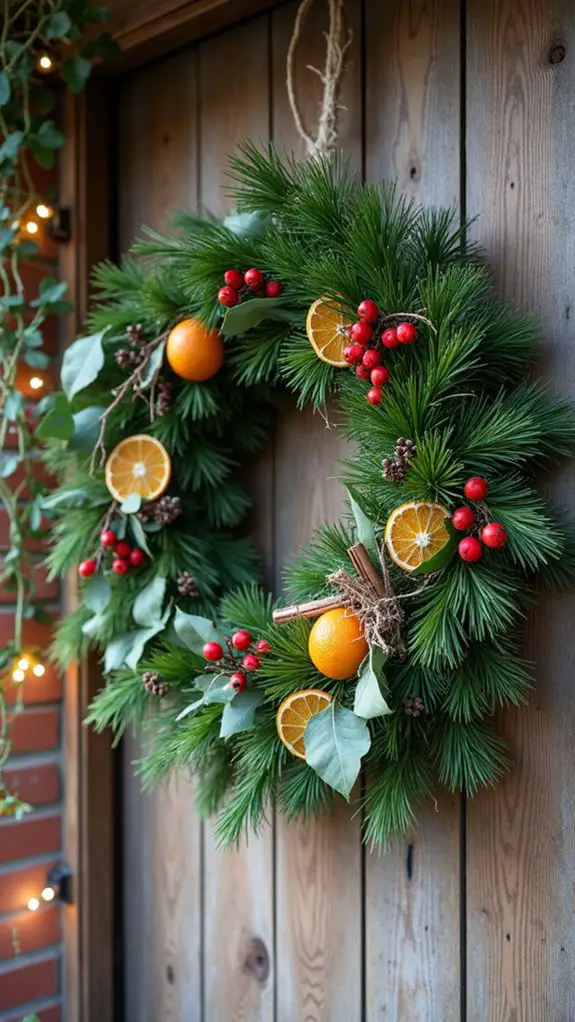 foraged greenery cottagecore wreath