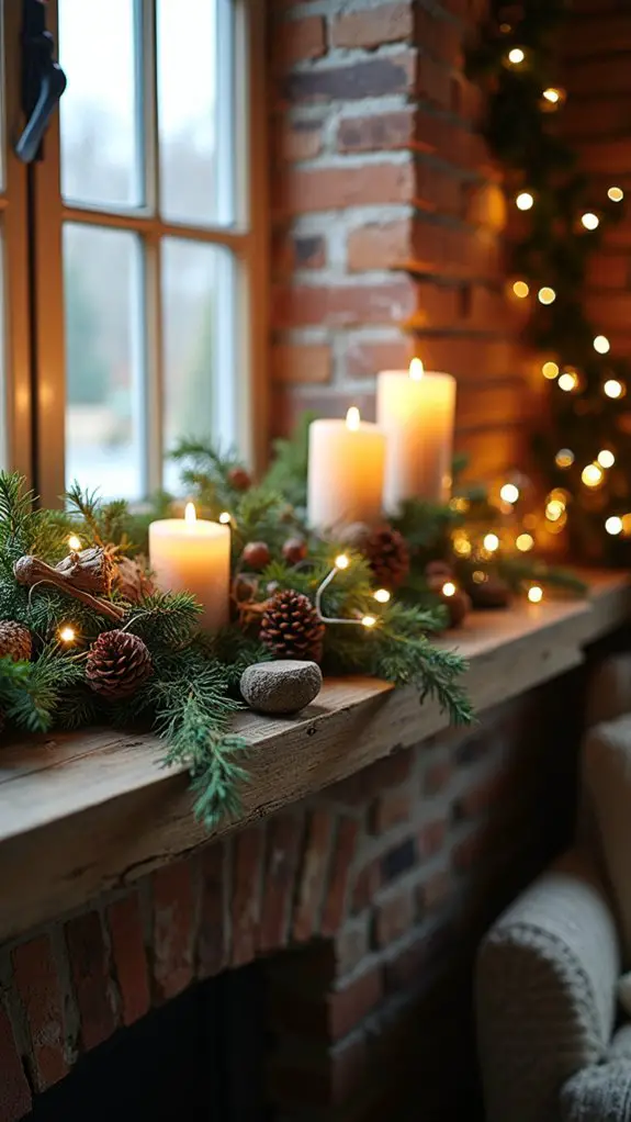 foraged natural candle holders