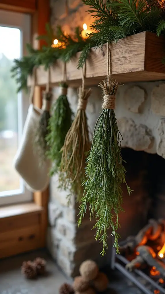 fragrant herb bundle display