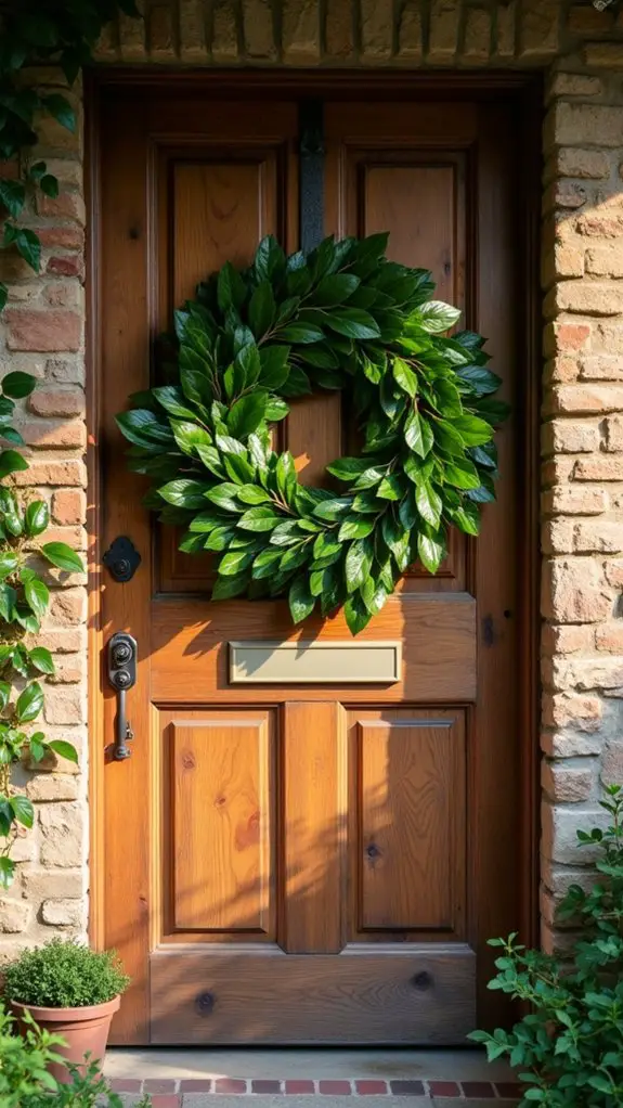 fresh bay leaf wreath