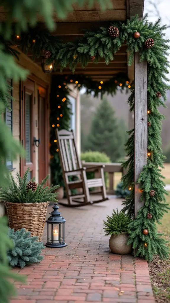 fresh evergreen holiday decor