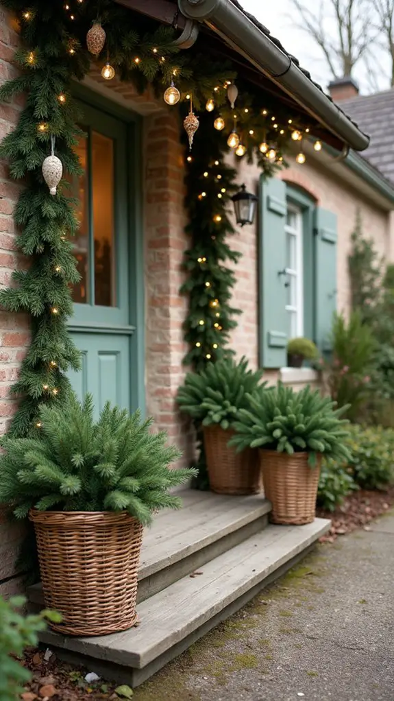 fresh greenery holiday decor