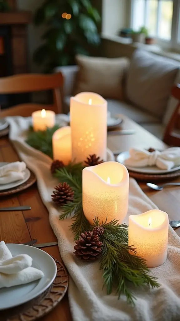 frosted candle holders sparkle