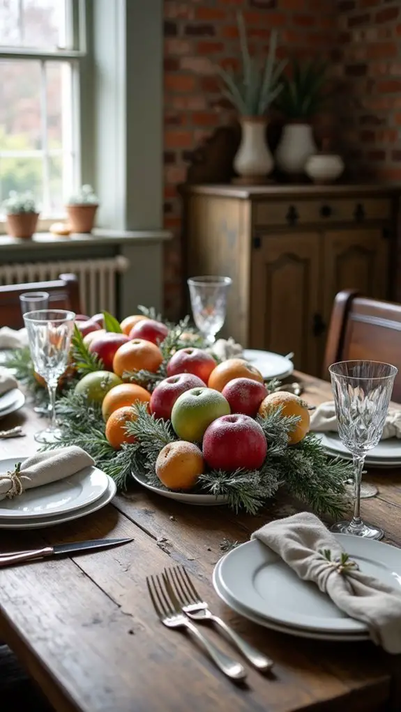 frosted fruit centerpiece arrangement