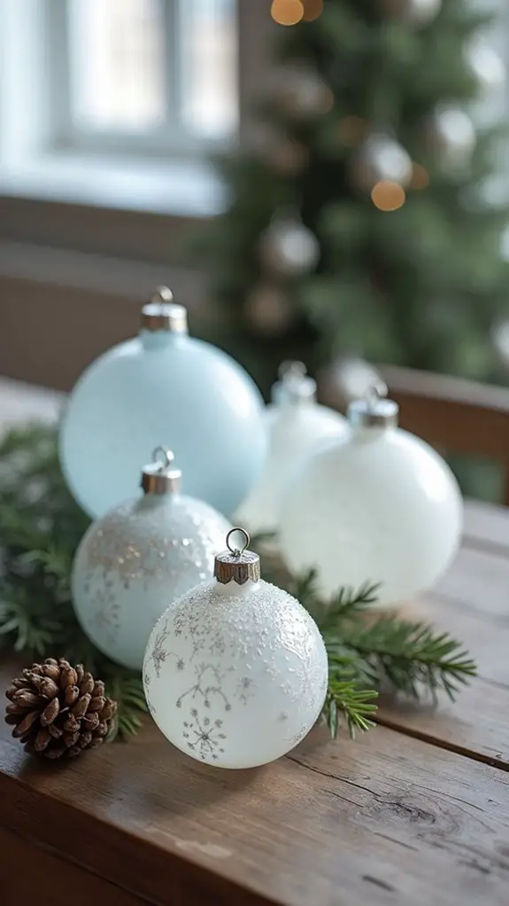 frosted glass ornament elegance