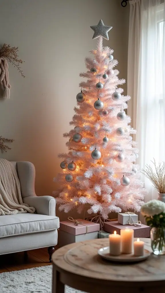 frosted pastel holiday decor
