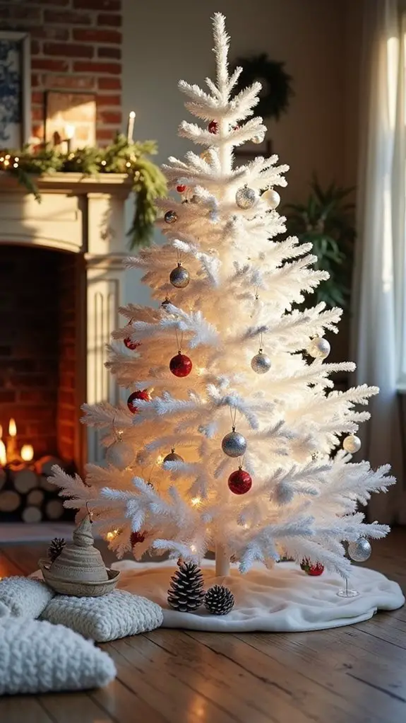 frosted pinecones and berries