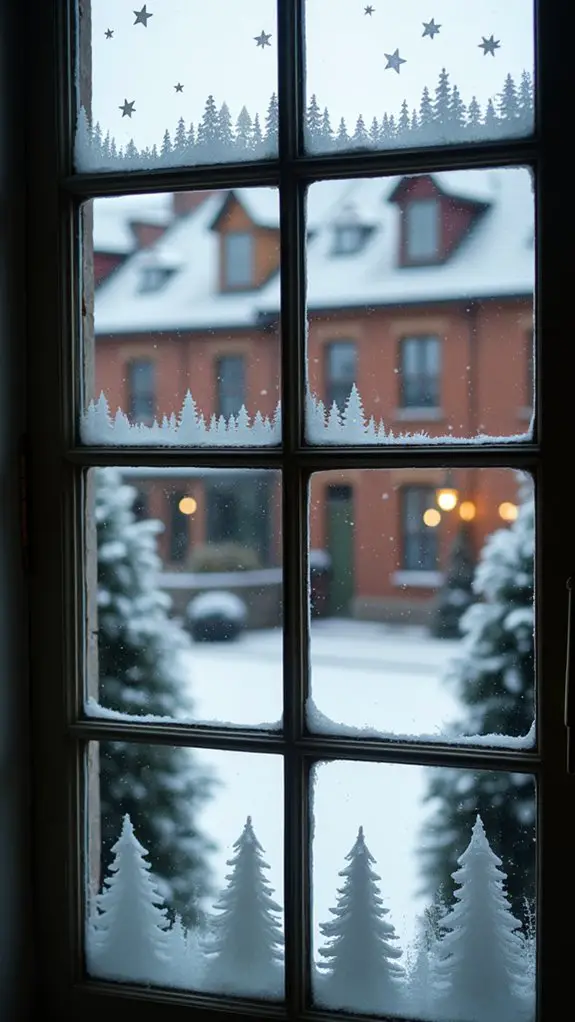 frosted window holiday decorations