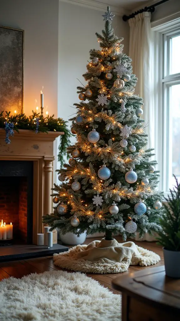 frosty blue winter ambiance