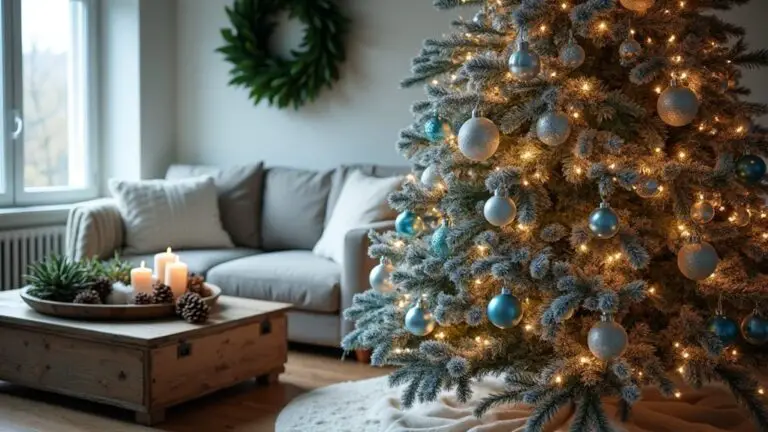 23 Sparkling Blue and Silver Christmas Tree Ideas That Bring Frosty Glamour frosty glamour christmas trees