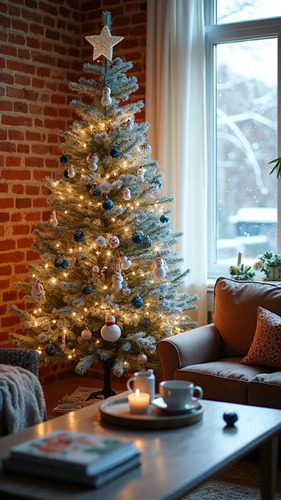 frosty winter tree decorations