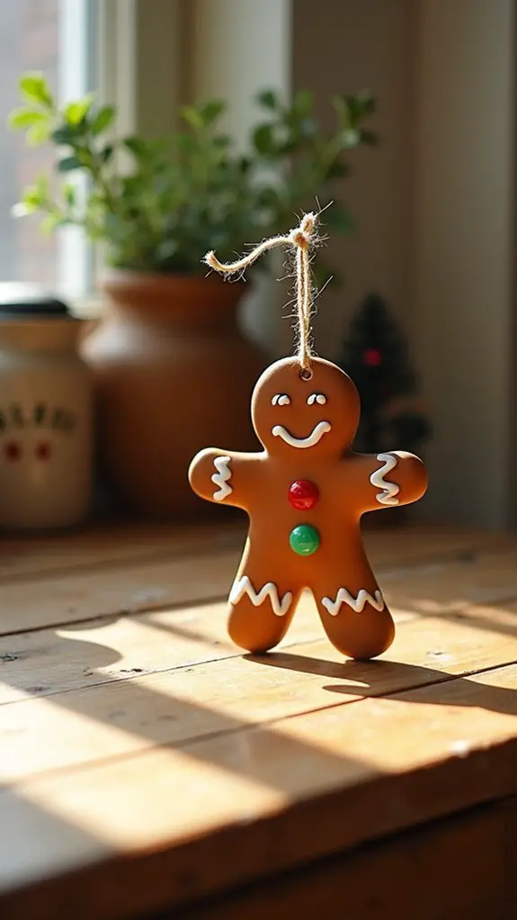 gingerbread man handprint ornament