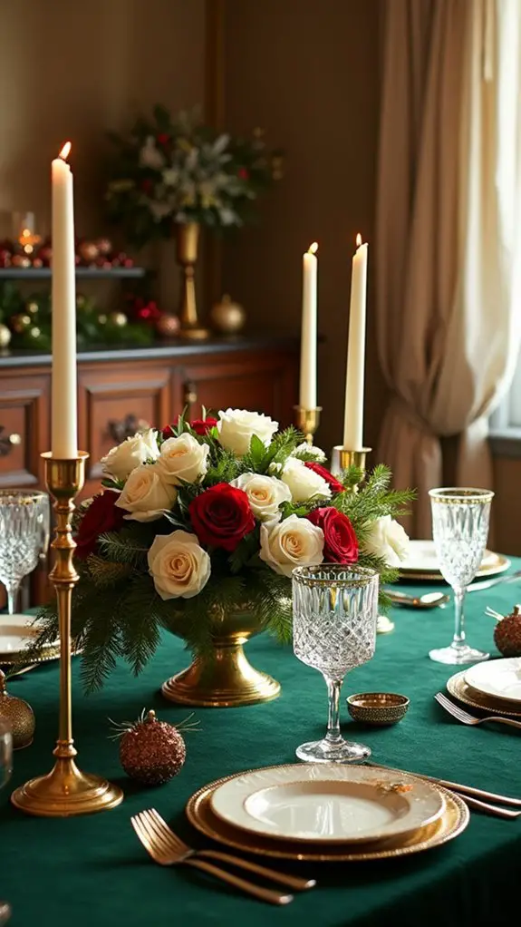 glamorous art deco table setting