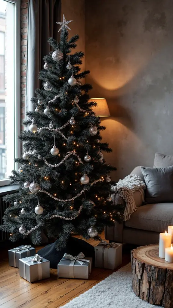 glamorous black silver decorations