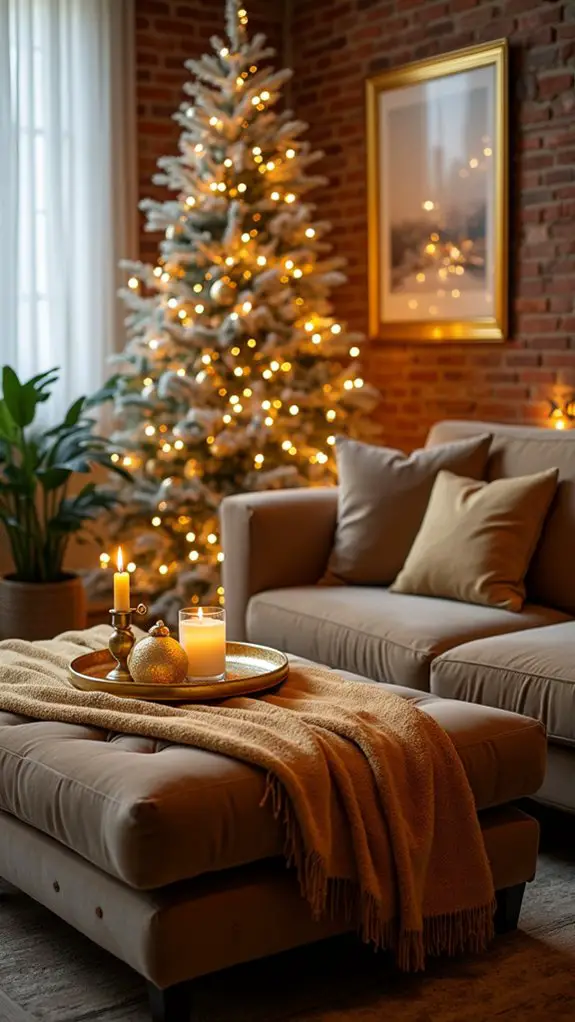 glamorous gold holiday decor