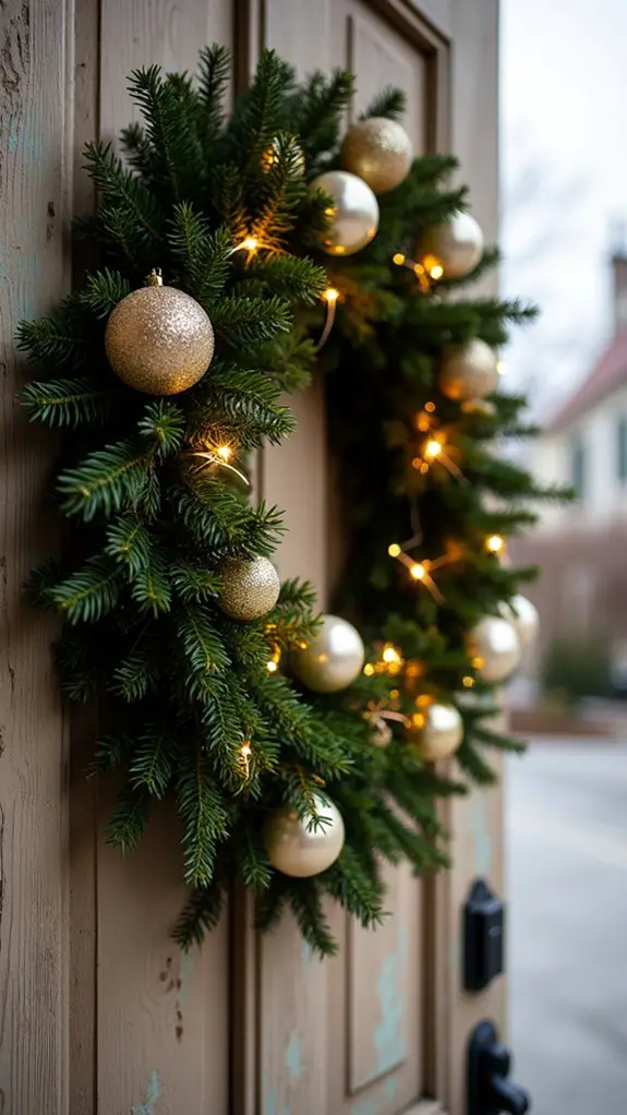 glamorous gold pearl wreath