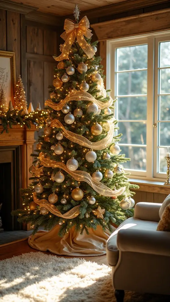 glamorous gold ribbons elevate