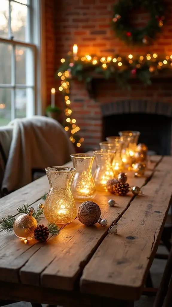 glamorous holiday table centerpiece