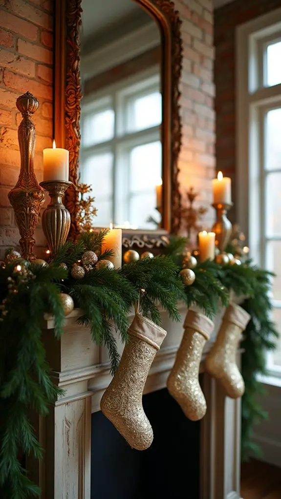 glamorous metallic holiday decor