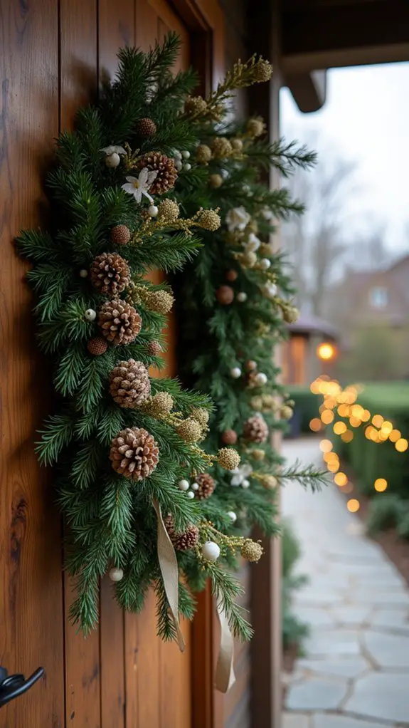 glamorous natural christmas wreaths