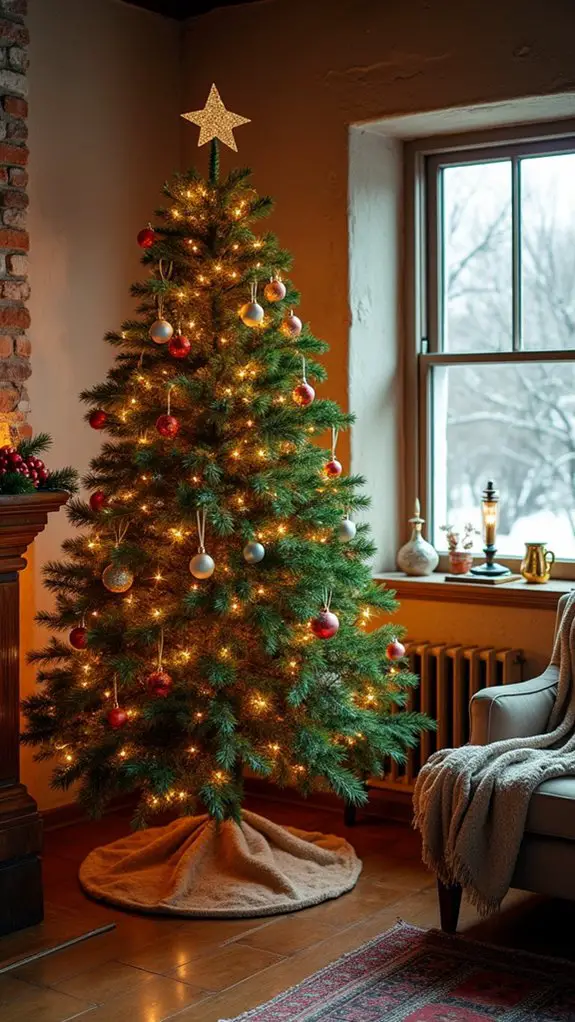 glittering ombre christmas tree