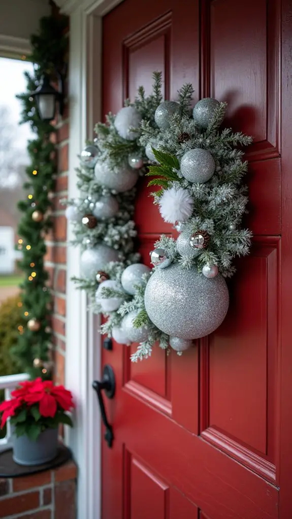 glittery snowman wreath decoration