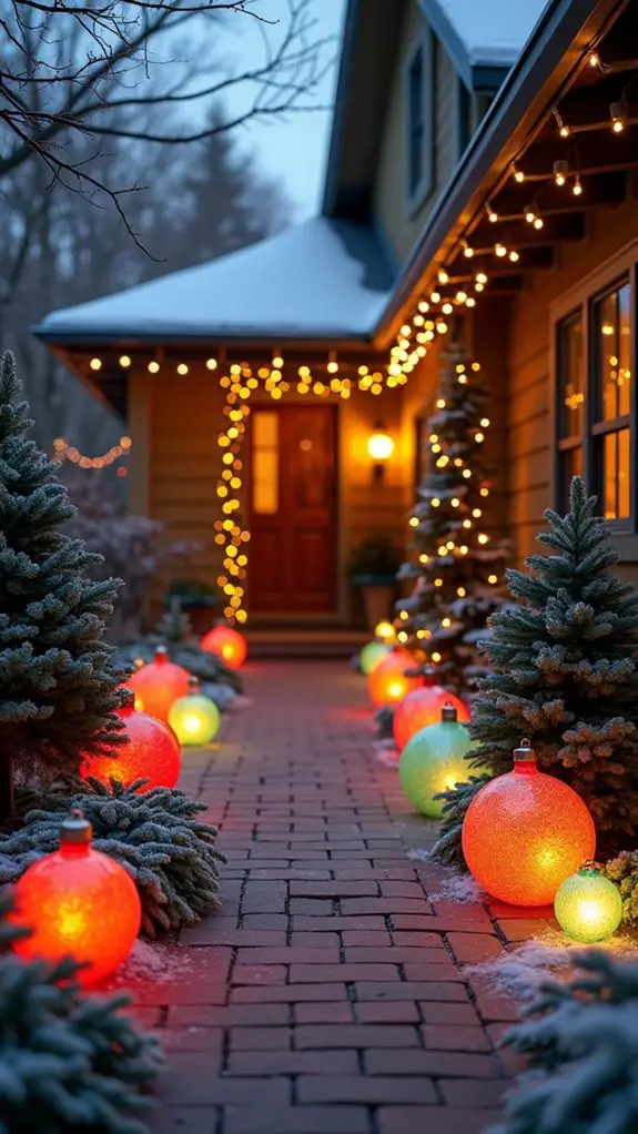 glowing festive outdoor decorations