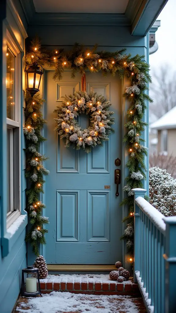 glowing wreaths with lights