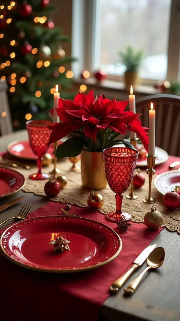 gold and red elegance