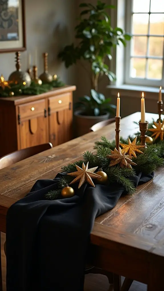 gold stars enhance decor