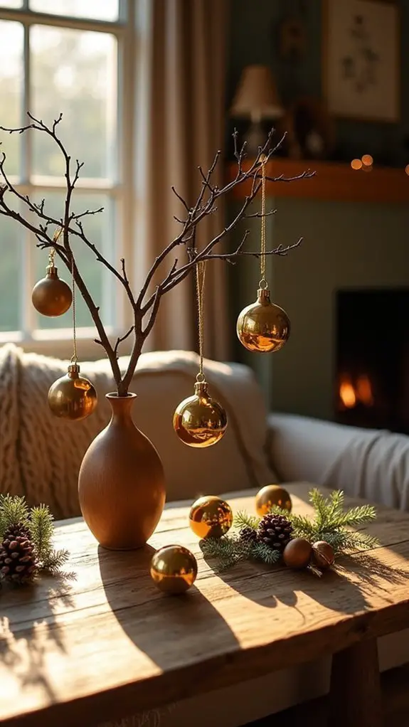 gold wood ornaments elegance