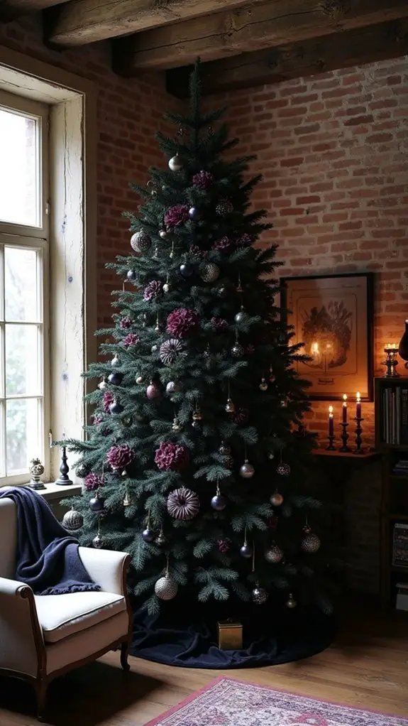 gothic black tree decor