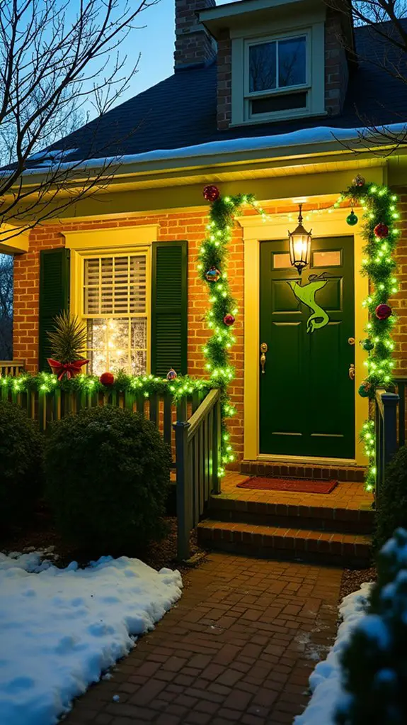 grinchy green holiday lights