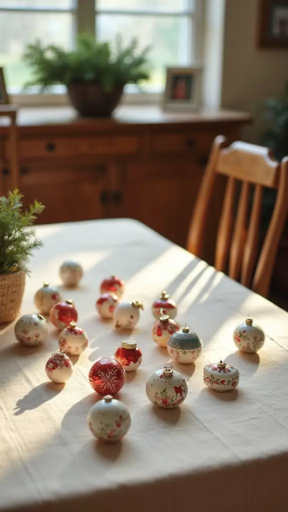 hand painted holiday d cor centerpiece