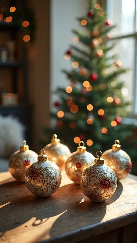 hand painted holiday ornaments artistry