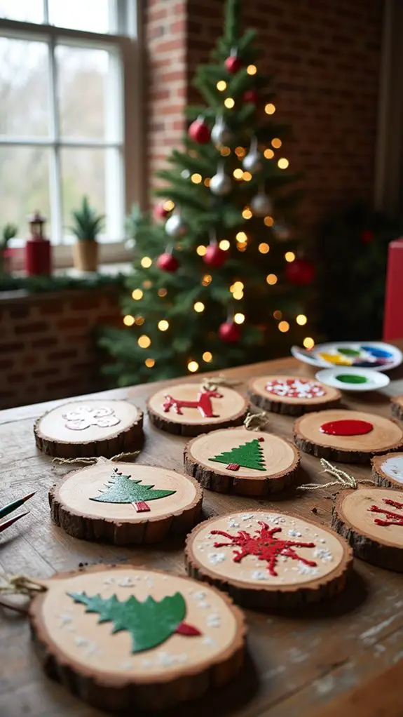 hand painted holiday ornaments joy